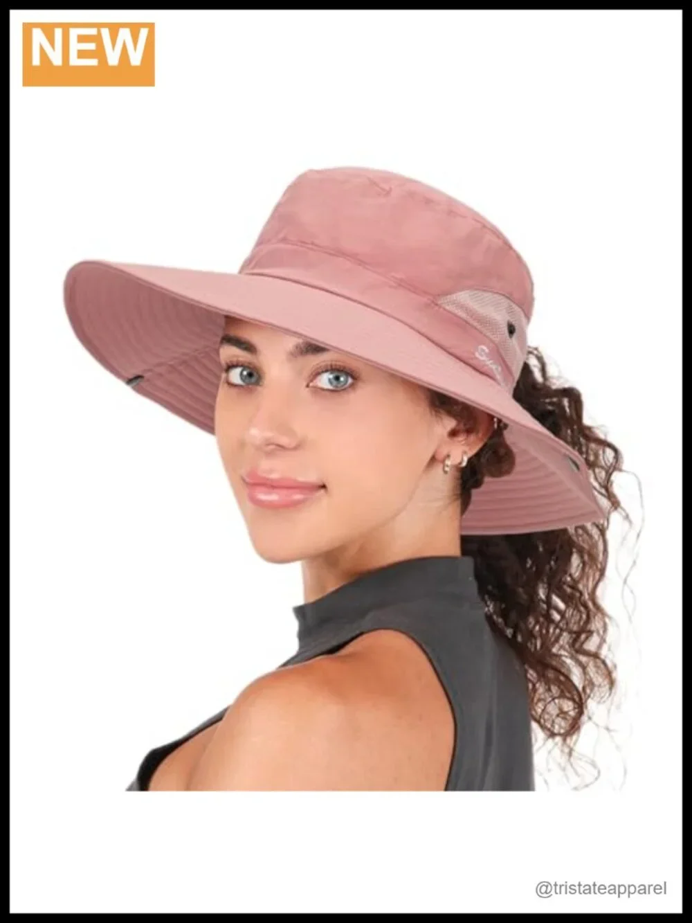 Women's Wide Brim Sun Hat with UV Protection and Adjustable Chin Strap